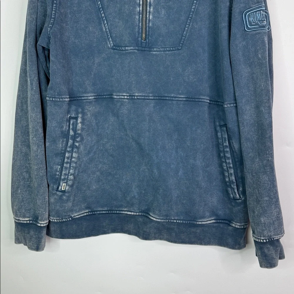 Kimes Ranch Blue Yoakam Quarter Zip Pullover Sweatshirt Large